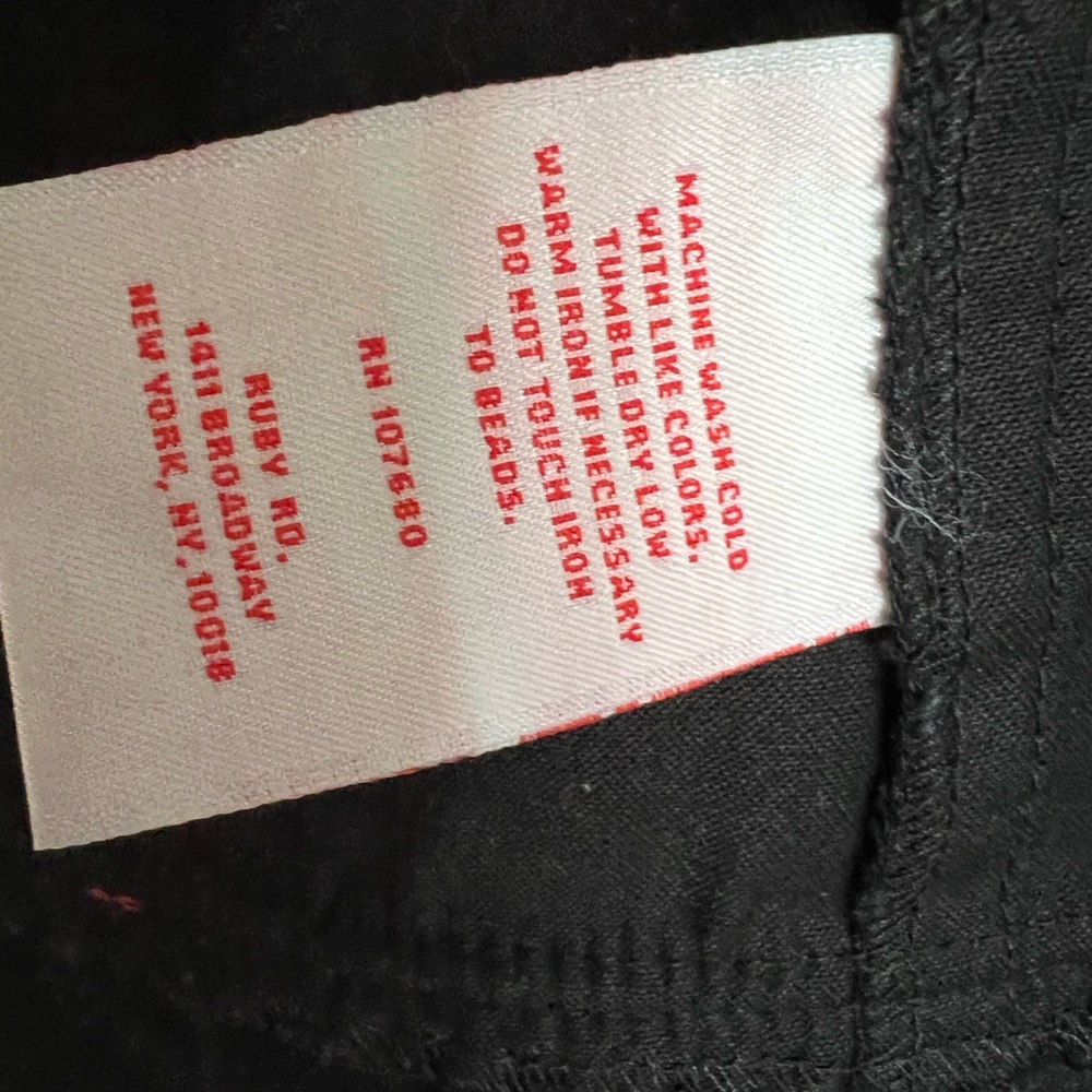 Ruby Rd. Black Jacket With Red Piping & Appliqus … - image 3